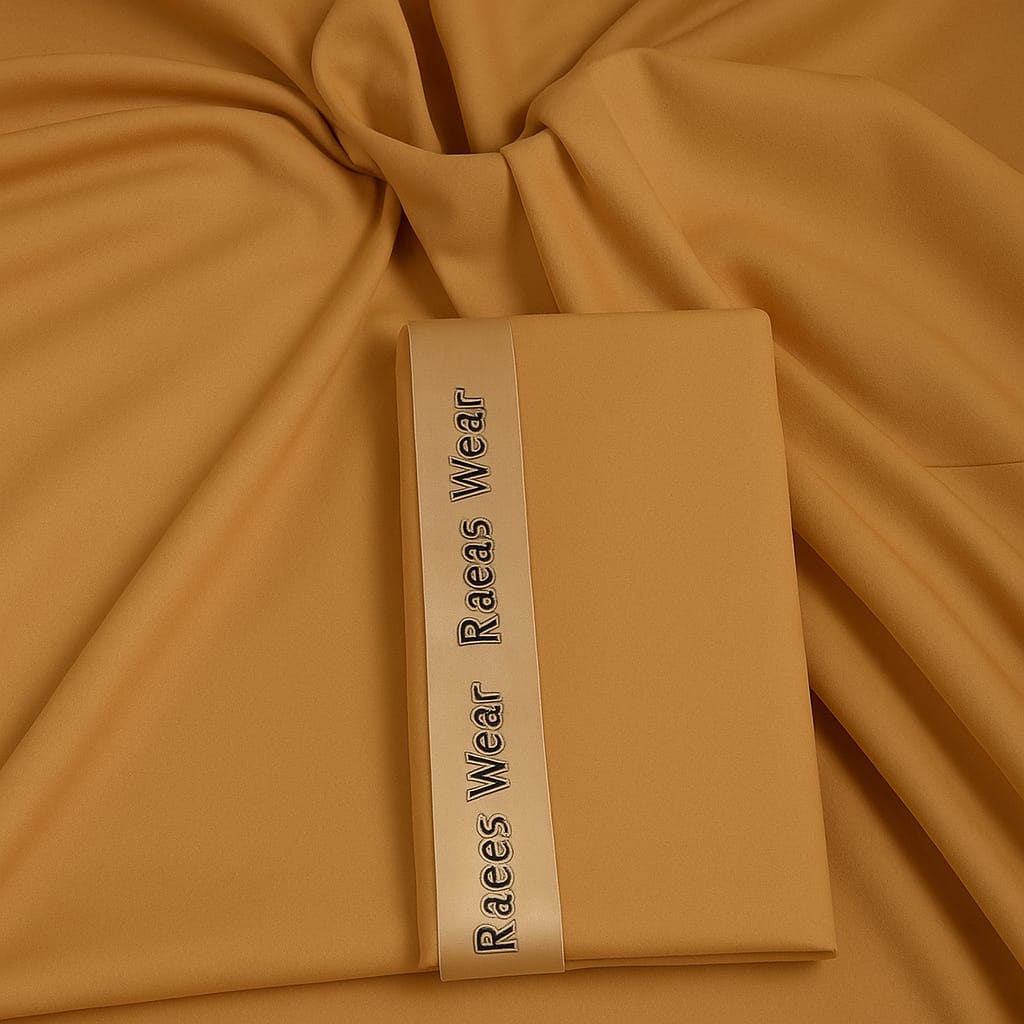 Raees Wear – Premium Unstitched Wash & Wear camel color for Men