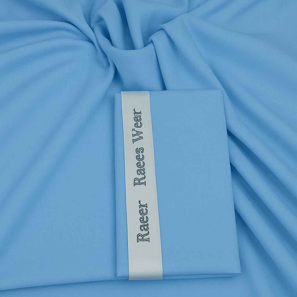Raees Wear – Premium Unstitched Wash & Wear sky color for Men