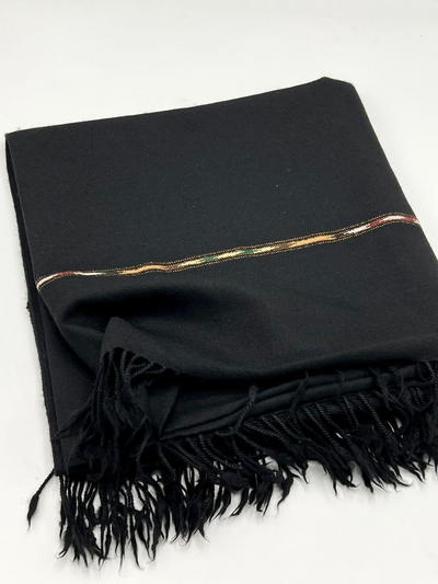Premium Black Wool Shawl – Luxury Winter Comfort 🖤❄️✨