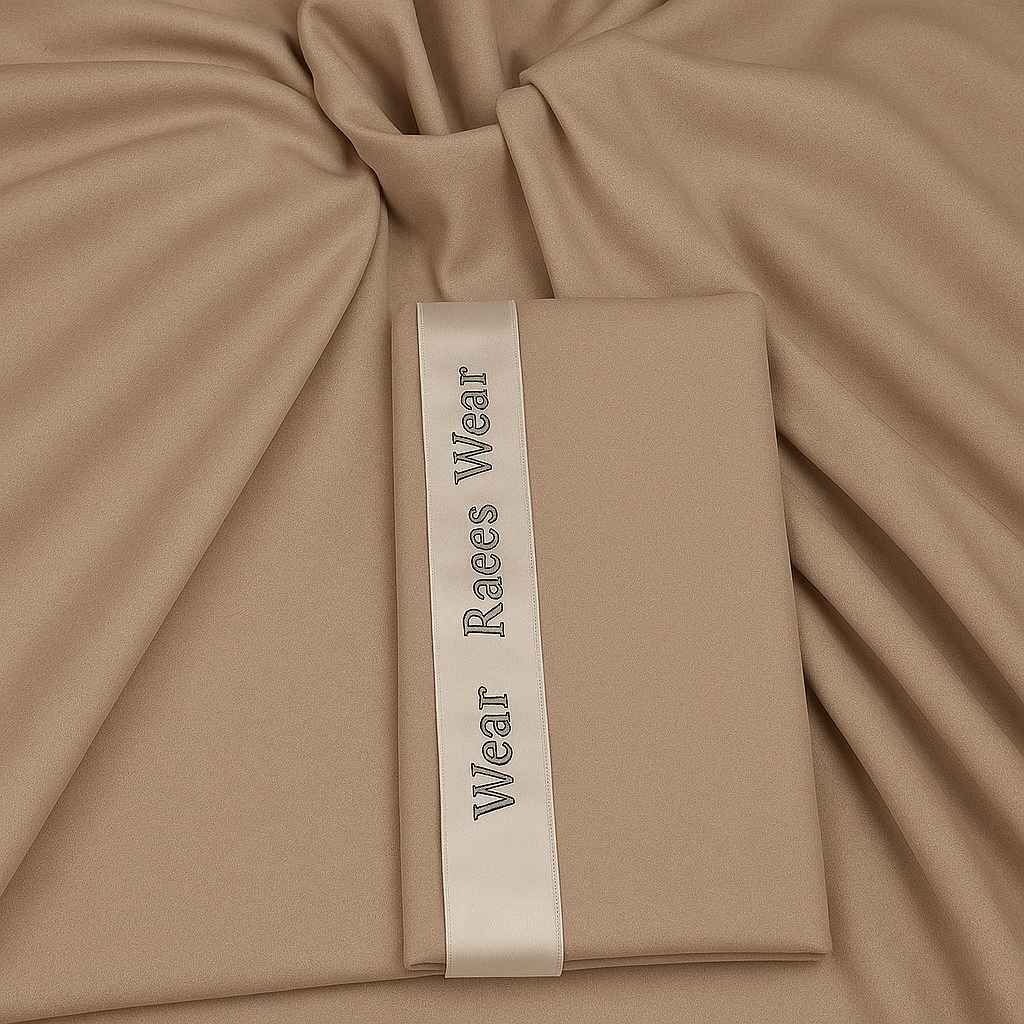 Raees Wear – Premium Unstitched Wash & Wear chocolate brown color for Men